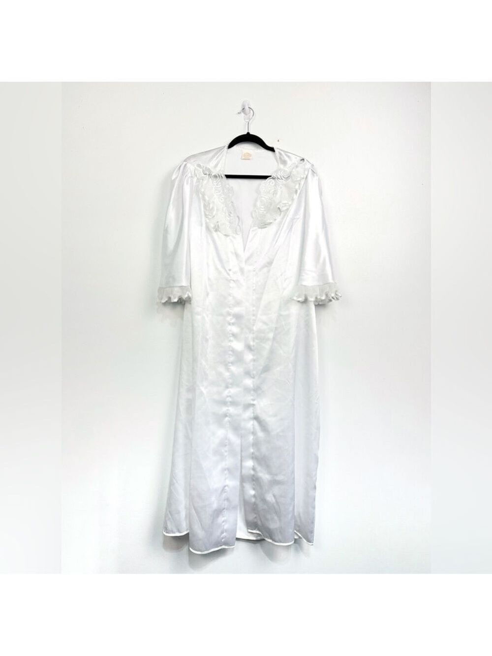 Vintage La Birba White Satin Robe